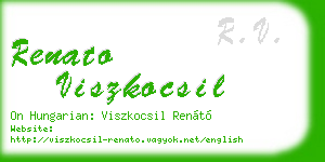 renato viszkocsil business card