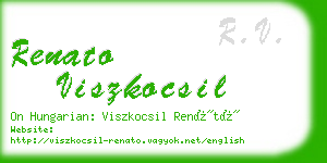 renato viszkocsil business card